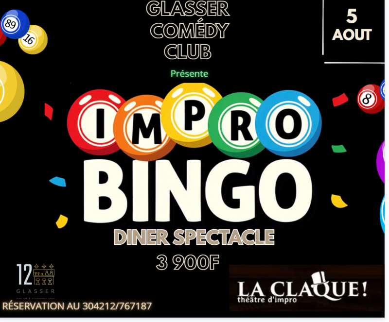 SOIRÉE DÎNER-SPECTACLE : IMPRO BINGO !