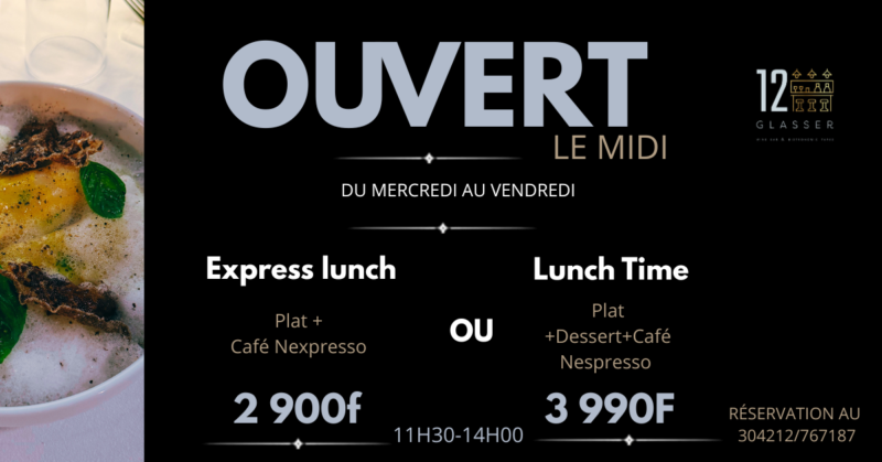 Ouvert le midi !